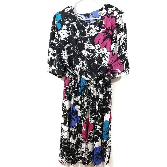 Vintage Floral Semi Sheer Dress - Picture 2 of 11